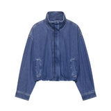 Z Feng 2025 New Fashion Temperament Women's Denim Jacket 1300070