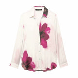 2025 Summer Casual Printing Trouser Set New Women's Hanging Shirt