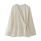 Women's 2025 New Double Flamingo Comfortable Linen And Suit Dress + Pants Set Women