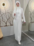 Women's Dubai Fashion Hollow Loose Dress Middle East Robe Long Autumn New New Autumn