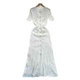 New Small Fragrant High-End Hollow Wood Ear Lace Crate Trim Slimming Knitted Dress Fashion