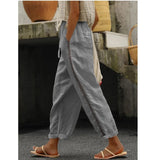 2025 Spring And Summer Wish New Casual Lace Hollow Splicing Nine-Point Trousers