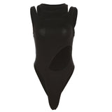 2025 Summer New Women's Solid Color Repair Street Fashion Sleeveless Sexy Hollow Joint