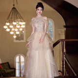 2025 New Banquet Evening Dress Dress Fairy Faire Temperament Long Student Choir Performance Suit