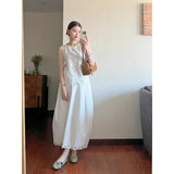 Fashion Set Summer 2025 New Empty Sleeveless Vest Blouse High-Rise Loose-Fitting Skirt Suit