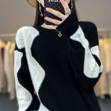 Sweater 2025 New Cut Autumn And Winter Shirt Fashionable Fashion Lady Hip Thirteen Line Cashmere Top