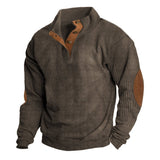 Autumn And Winter New Men's Outdoor Jacket Corduroy Leisure Collar Long Sleeves
