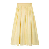 2025 New Summer Pear-Shaped Body Folds Tight Waist Thin A Skirt Hanging Small Design Half-Body Skirt