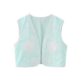New Embroidered Open Tao 2025 Vest National Style Summer Multi-Color Vest Women's Clothing