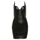 2025 Autumn Fashion Trend Women's New V-Collar Repair Body Out-Back PU Skin Set Small Vest
