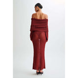 5 Color Beach Holiday Dress Knitted One-Word Long Dress Hooded Summer Women's Long Sleeve