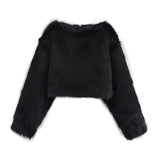 Women's Clothing 2025 Winter New Artificial Fur Effect Short Long-Sleeved Jacket Environmental Protection Fur Coat