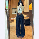 Korean Apricot High-Waist Plus Velvet Thin Straight Jeans Women 2025 Autumn And Winter Loose Commute Wide-Legged Trousers