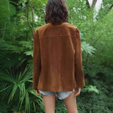 Women's 2025 New Burst Retro Anti-Skinned Velvet Long-Sleeved Jacket Jacket