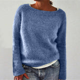 2025 Women's Explosive Sweater Solid Color Quiet Version Of The Basic Knitwear Shirt