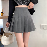 The Elastic Force Is Tight Waist 100 Folded Skirt Girl Jk Uniform A Word Skirt College Small High Waist Thin Short Skirt