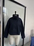 2025 Spring And Autumn New Temperament Trend Collar Buckle Jacket Short Jacket