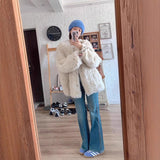 Hong Kong Style Blue Hottie Slim Elastic Shoes Women Autumn And Winter 2025 High-Rise Thin Horseshoe Long Pants