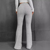 2025 New Wish Autumn And Winter Fashion Casual Pure Color Micro-Slung High-Rise Trousers Slimming Trousers Women