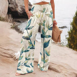 2025 Spring And Summer New Four Seasons Of Leisure Wide Leg Trousers Print Burst Loose Trousers Women