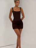 Sweet And Spicy Square To Receive Waist Skirt Women 2025 Summer New Folded Fish Bone Waist Vest Dress Dress