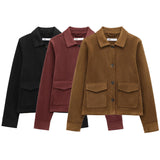 Women's 2025 New Fashioned Tuff-Pocket Pocket Dressed Jacket T-Bloat