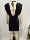 2025 Women's Beads Dress Dress Sleeveless Party With Cushioned Shoulder Mini Dress Y2K