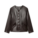 2025 Women's Autumn And Winter New Fashion Trend Of Beadskin, Loose Edgy Short Jacket
