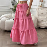 New Wish Spring And Summer Women's Dress Half-Dress Skirt Strap Splicing Big Swing Skirt Loose Long Dress Large Size Women's Clothing