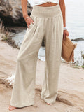 2025 New Spring Women's Casual Cotton Lint Comfortable Mid-Rise Trousers Women