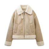Z2025 Spring And Summer New Women's Fashion Collar Long-Sleeve Double-Sided Short Jacket Jacket 6318241