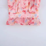 Spring New Women's Fashion Simple Print Lantern Long-Sleeved Shirt