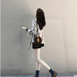 2025 Summer High-End Personality Romantic National Style Totem Shirt Jacket High-Waisted Casual Shorts Set