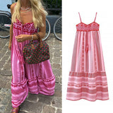Women's Clothing 2025 Spring New Fashion Crochet Stitched Knitted Dress Holiday Style Sling Skirt