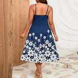 2025 Summer Fashion Sexy Women's Hot To Sell Large Sizeless Sleeveless Print Loose Dress Dress Dress Girl