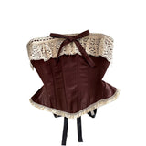 The Ancient English Wind Brae Vest Woman Summer Lace Hook Flower Tied With Fish Bone Gird Waist Small Man Is Beautiful
