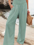 2025 New Spring Women's Casual Cotton Lint Comfortable Mid-Rise Trousers Women
