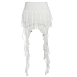 Fashion 2025 Summer New Women's Clothing Pure Hot Girl High Waist Irregular Design Short Skirt