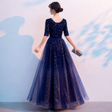 Starry Sky Evening Dress Women's 2025 New Banquet Temperament Skinny And Elegant Host Chorus Performance Long Dress