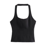 2025 Summer New Slimming Women's Short-Skinned Waistcoat Women's Back-To-Back Top