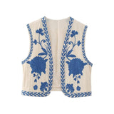 Embroidered V-Neck Sleeveless Coat With New Women's Summer Vest