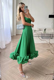 GY24041 Fashion Sling Belt Three-Dimensional Flower A Skirt Hot New Products