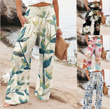 2025 Spring And Summer New Four Seasons Of Leisure Wide Leg Trousers Print Burst Loose Trousers Women