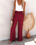 2025 New Women's High-Waisted Long-Term Cotton-Sight Broad-Legged Trousers Loose And Relaxed Casual Broad-Legged Women