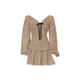 French Sweet Temperament V Neck Waist Dress Gentle Style Unique Beauty Thin A-Dress Women's Summer New