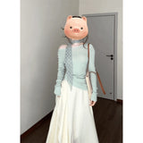 Sweet And Gentle Wind And Apricot Lace Half-Dress Woman 2025 Spring Irregular Temperament Big Skirt A Word Long Skirt