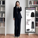 Professional Dress Women College Students Casual Suit Jacket Interview Suit Suit Suit Women's Cushion Shoulder Suit Suit Suit Suit Suit Suit Suit Suit Suit