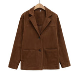 Women's 2025 New Velvet Texture Relaxed Casual Long-Sleeved Blazer