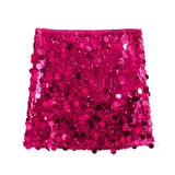 2025 Women's Autumn New Temperament Light Sexy Party Shiny Squin Mini Skirt Y2K