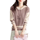 Sweater Women's Autumn/Winter 2025 New Ocean-Loose Casual Closed Knitted Small Long Sleeve T-Shirt